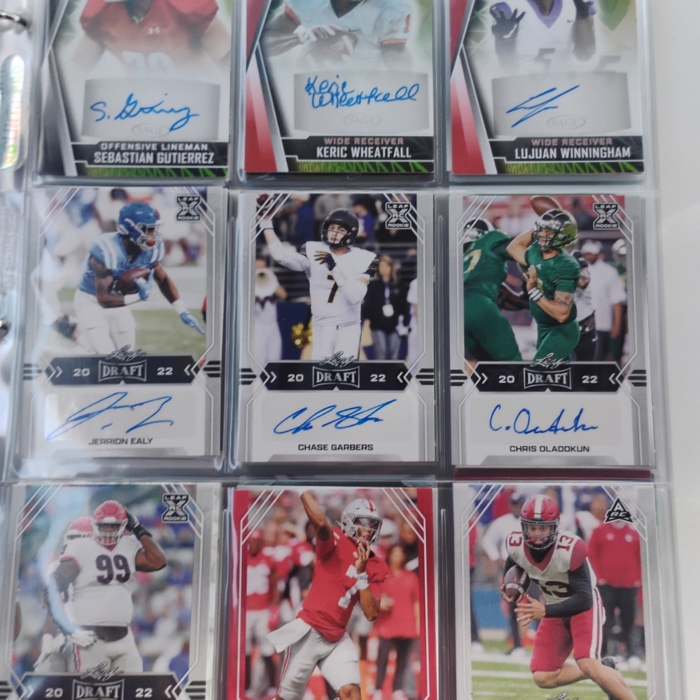 Football Trading Card Collection with Autographs